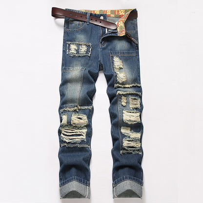 Men's Straight Wrinkle-resistant Loose Casual Jeans