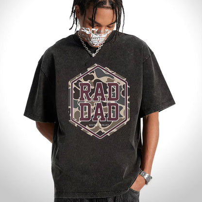 Cotton Men's Washed T Shirt American Casual Ideal Festival Gift