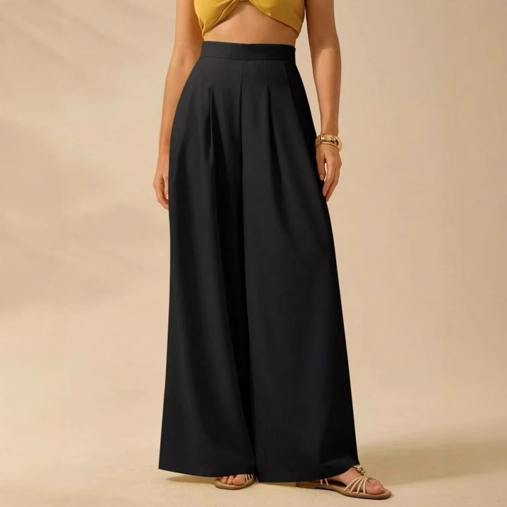 Women's Printed Casual Loose High-Waist Wide-Leg Pants