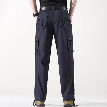 Men's Spring Three-dimensional Pocket Straight-leg Trousers Outdoor