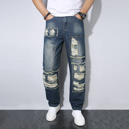 Men's Straight Wrinkle-resistant Loose Casual Jeans