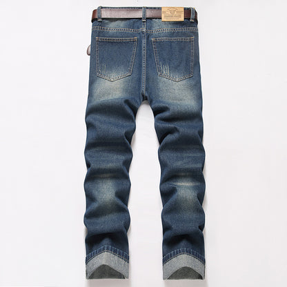 Men's Straight Wrinkle-resistant Loose Casual Jeans