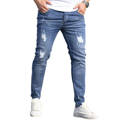 Men's Casual Versatile Ripped Denim Pants
