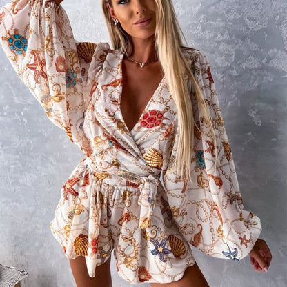 Fashion Tropical Rainforest Jumpsuit Set