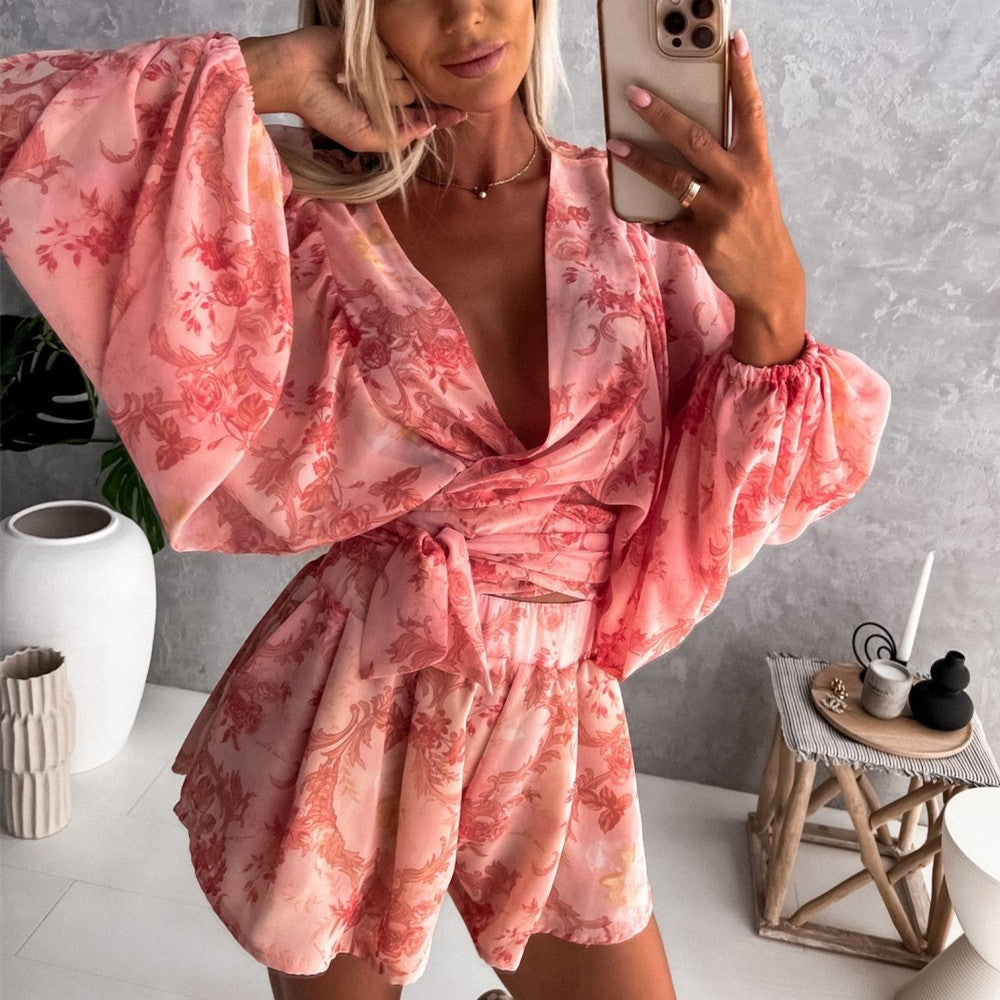 Fashion Tropical Rainforest Jumpsuit Set