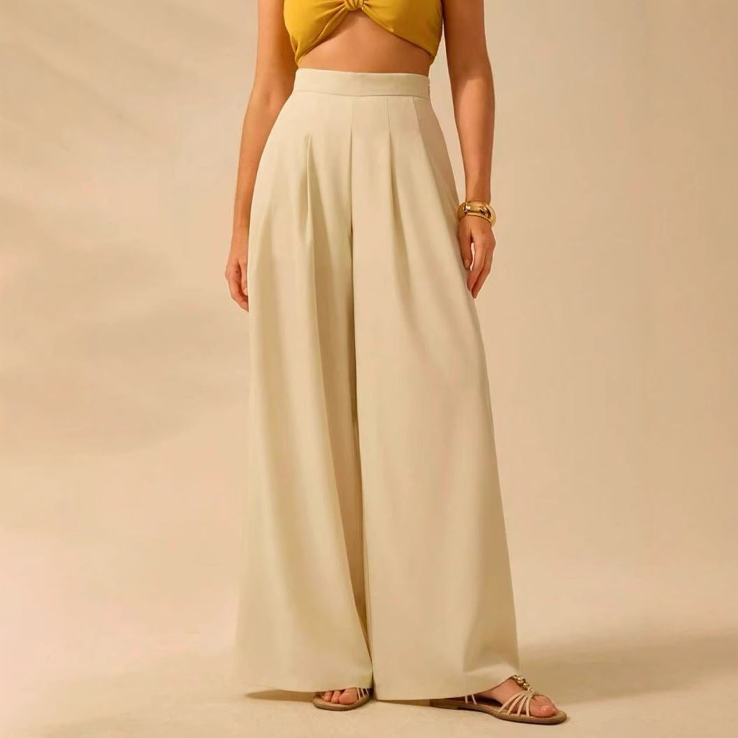 Women's Printed Casual Loose High-Waist Wide-Leg Pants