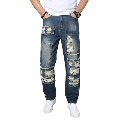 Men's Straight Wrinkle-resistant Loose Casual Jeans