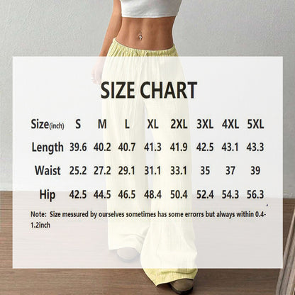 Plus Size Women's Solid Color High-Waisted Wide Leg Pants Drawstring Waist Casual Trousers For Spring And Autumn