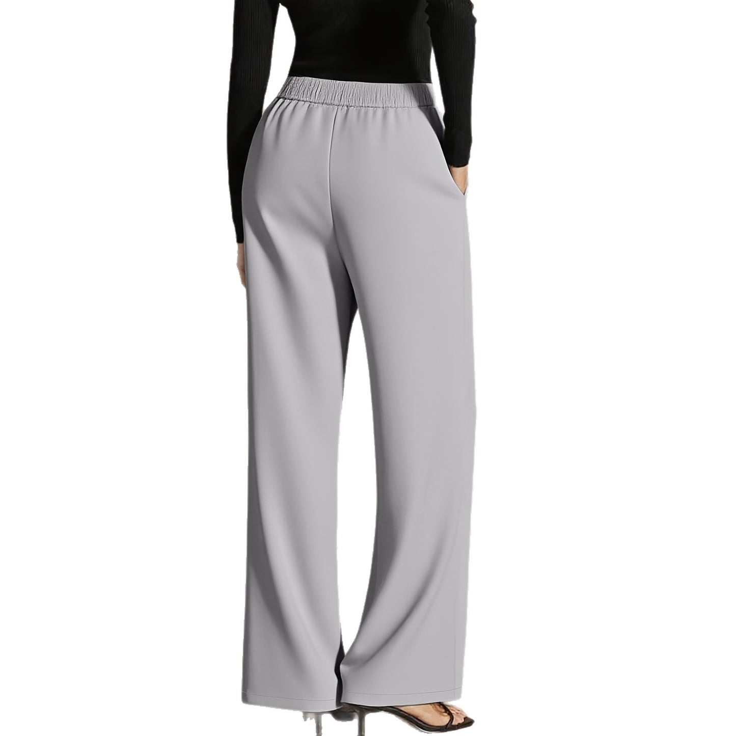 Asymmetrical Draping Suit-style High-waisted Slimming Casual Pants